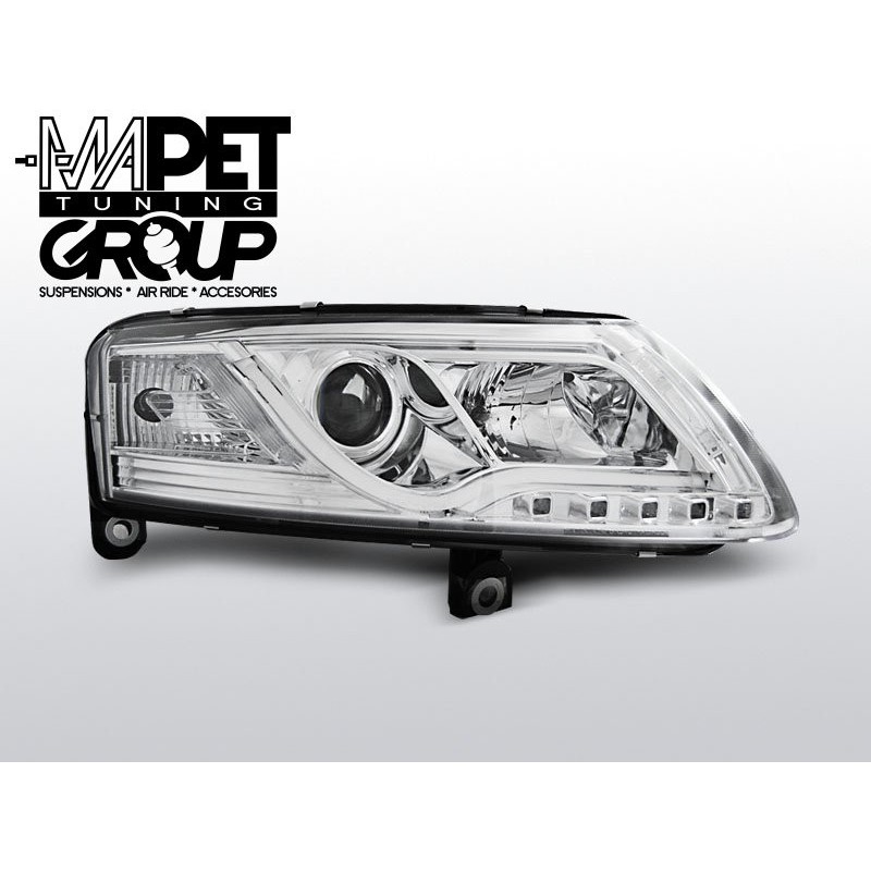 Audi A6 C6 4F - Chrom Xenon DayLight Tube LED DRL światła jazdy dziennej LPAUC0
