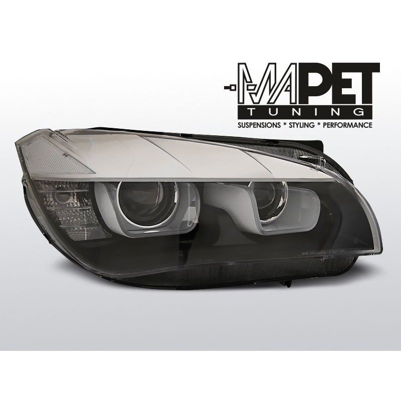 BMW X1 E84  TUBE LIGHT BLACK BIXENON DRL ze światłami dziennymi  LPBME6