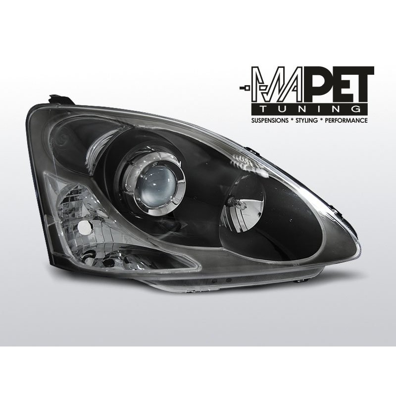Honda Civic 04-06 clear BLACK soczewka LPHO32