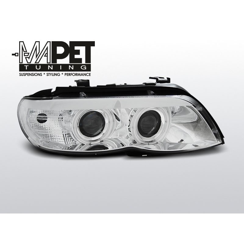 BMW E53 X5 Angel Eyes CHROM CCFL + Pasek LED Xenon LPBMD0