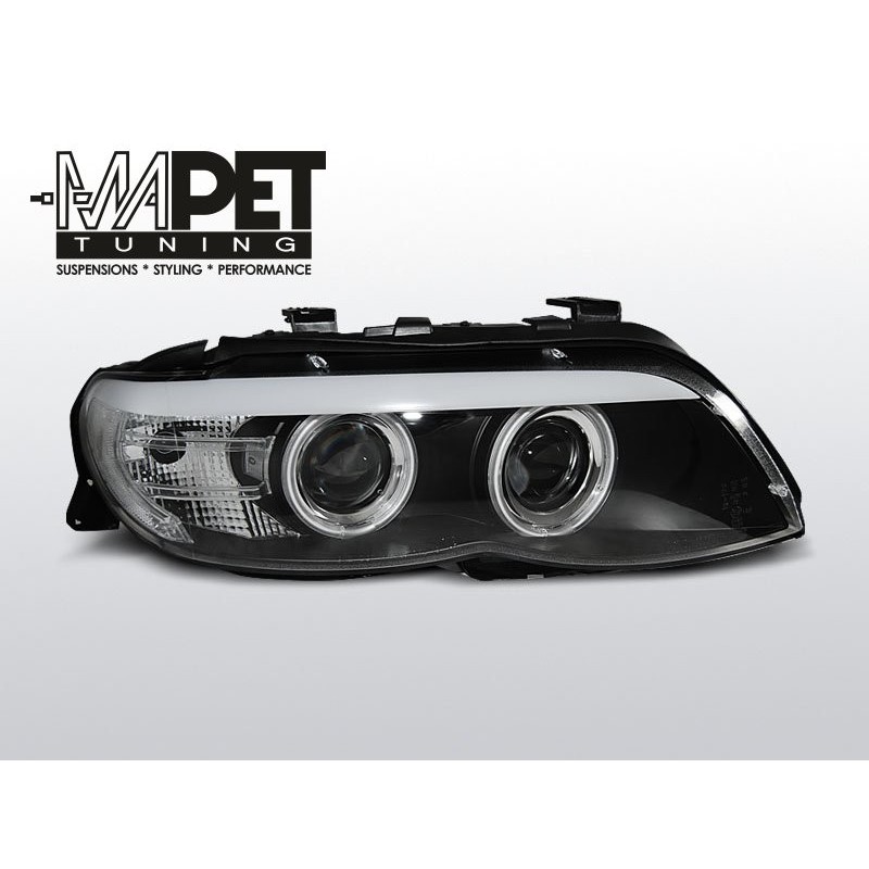 BMW E53 X5 Angel Eyes BLACK Ringi + Pasek LED Xenon LPBMC3