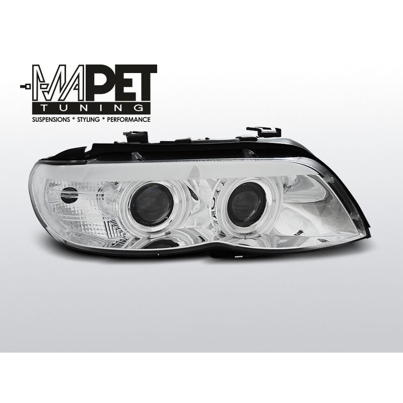 BMW E53 X5 Angel Eyes CHROM Ringi + Pasek LED XENON LPBMC2