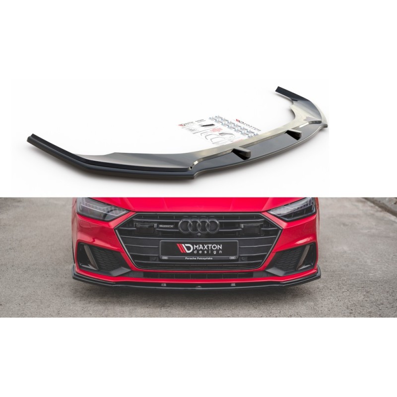 Przedni Splitter / dokładka ABS (ver.2) - Audi A7 C8 S-Line / S7