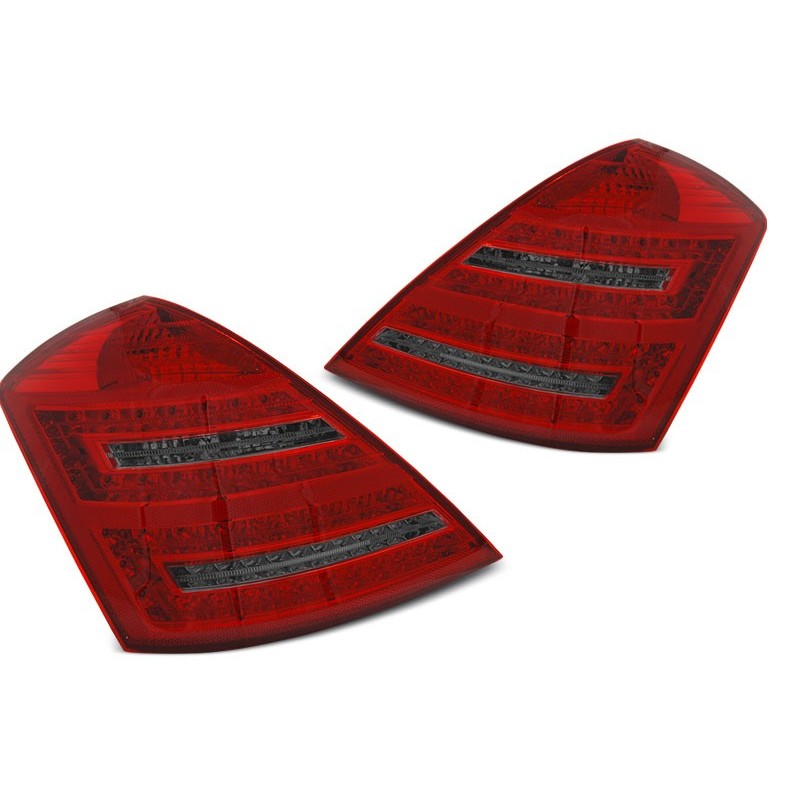 Mercedes S-klasa (W221) red / smoke LED Dynamiczne - DIODOWE  LDMED1