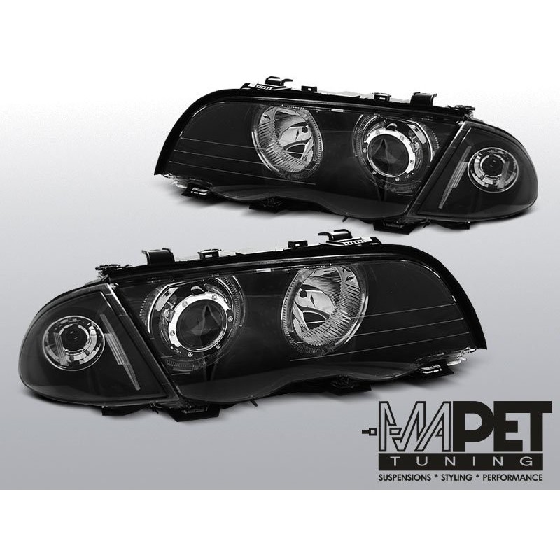 BMW E46 Sedan / Touring Angel Eyes BLACK diodowe Ringi LED LPBMG1