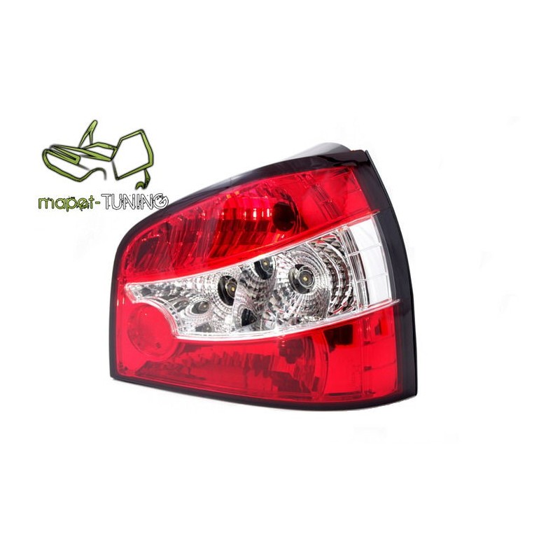 Audi A3 Clearglass Red/White - LTAU23