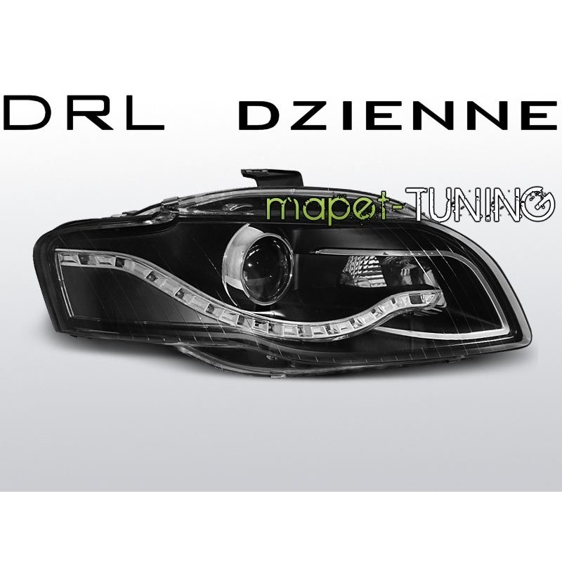 Audi A4 B7 04-08 BLACK Daylight Bi-halogen DRL dzienne LPAUA6