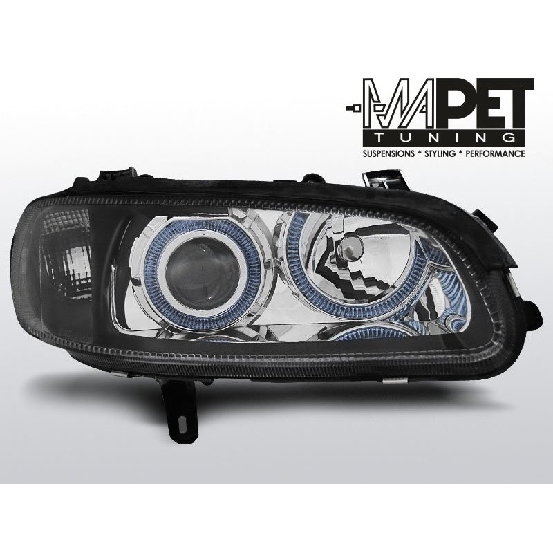 Opel Omega B clear BLACK Angel Eyes Ringi soczewka LPOP68