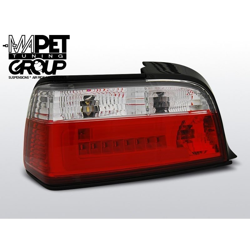 BMW E36 Coupe / Cabrio CLEAR Red/White LED BAR LDBM77