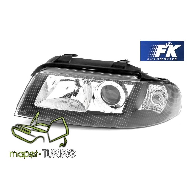 Audi A4 B5 99- clearglass S4 look xenon look BLACK H7 LPAU01