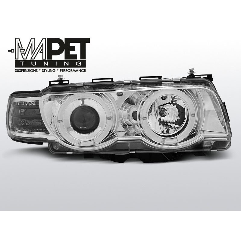 BMW E38 98-01 Angel Eyes CHROM Ringi Xenon D2S LPBM73