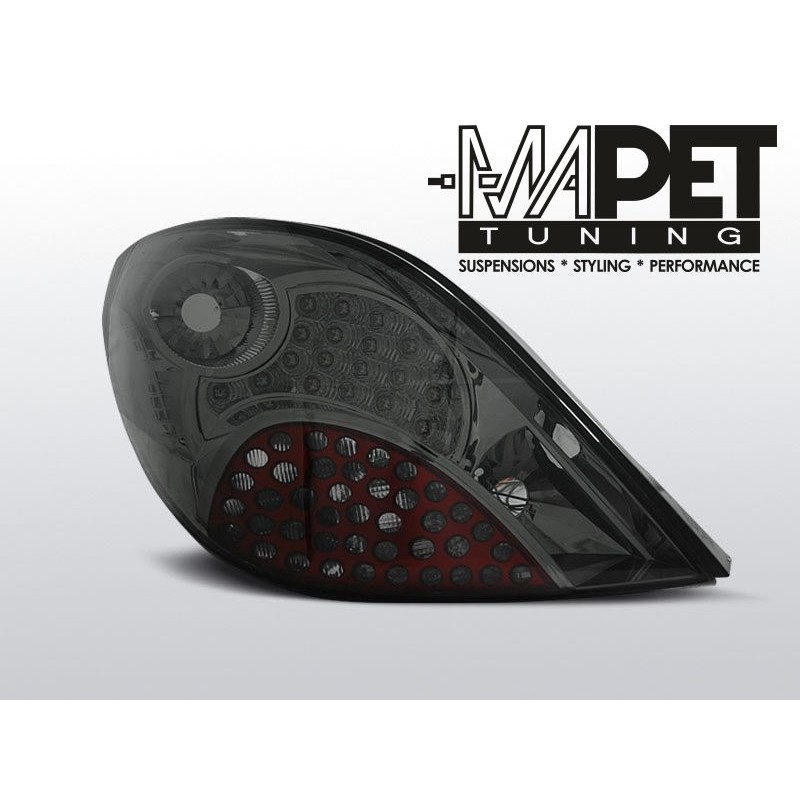 Peugeot 207 Smoked Black LED - czarne diodowe LDPE17