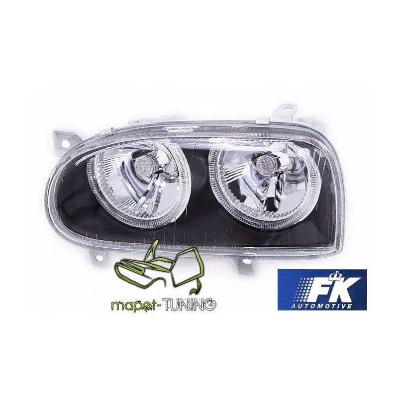 VW Golf 3 clearglass Power Look Black Angel Eyes LPVW29 DEPO