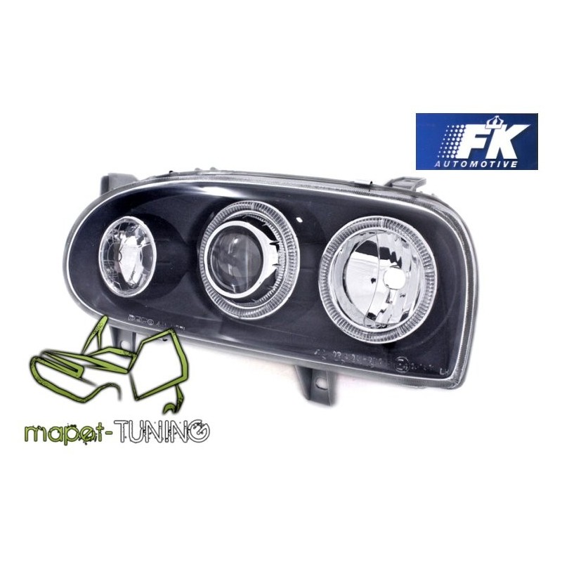 VW Golf 3 Clearglass Angel Eyes BLACK Soczewkowe LPVW48 DEPO