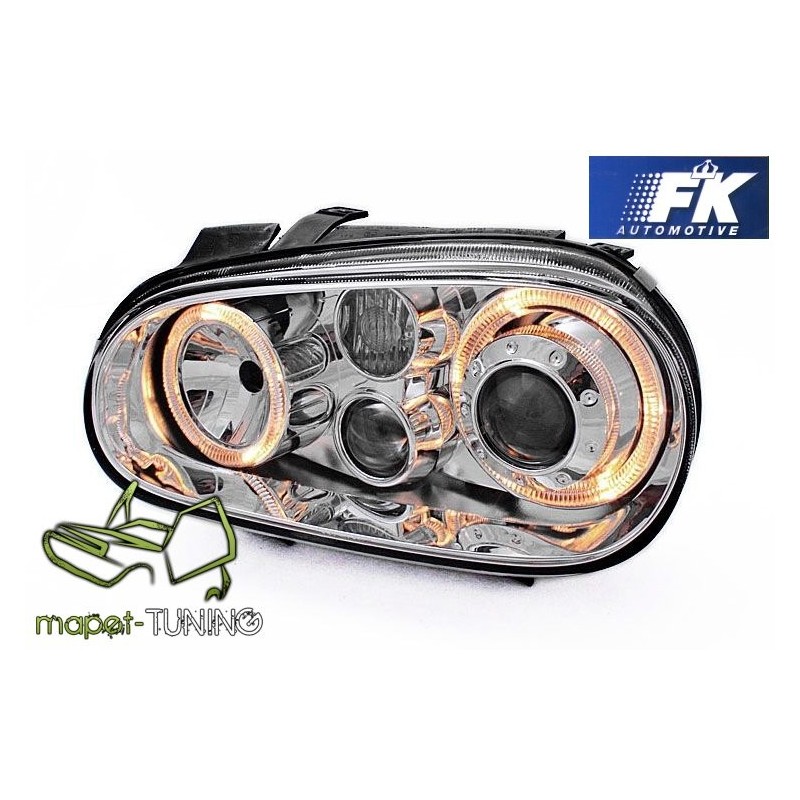 VW Golf 4 clearglass CHROM soczewkowe Angel Eyes LPVW42 DEPO