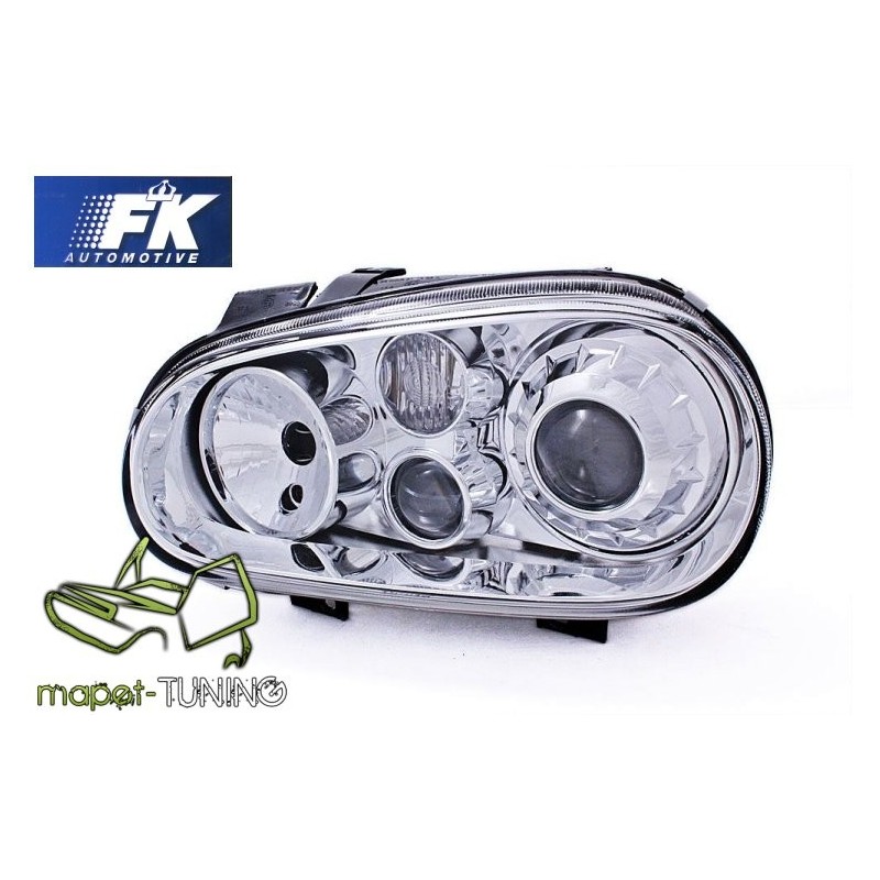 VW Golf 4 clearglass CHROM soczewkowe R32 Look LPVW61 DEPO