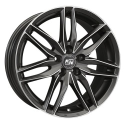 Felga aluminiowa MSW 24 6,5x15 4x100 ET43 MATT GUN METAL FULL POLISHED