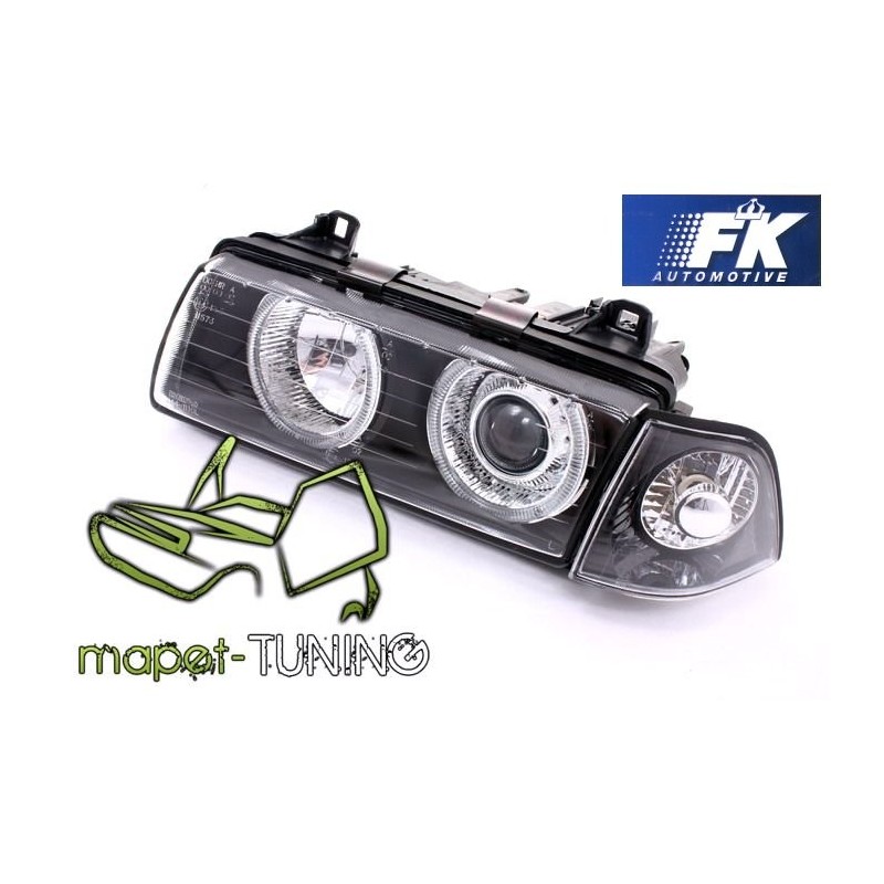 BMW E36 Sedan / Compact / Touring Angel Eyes BLACK FK  LPBM21