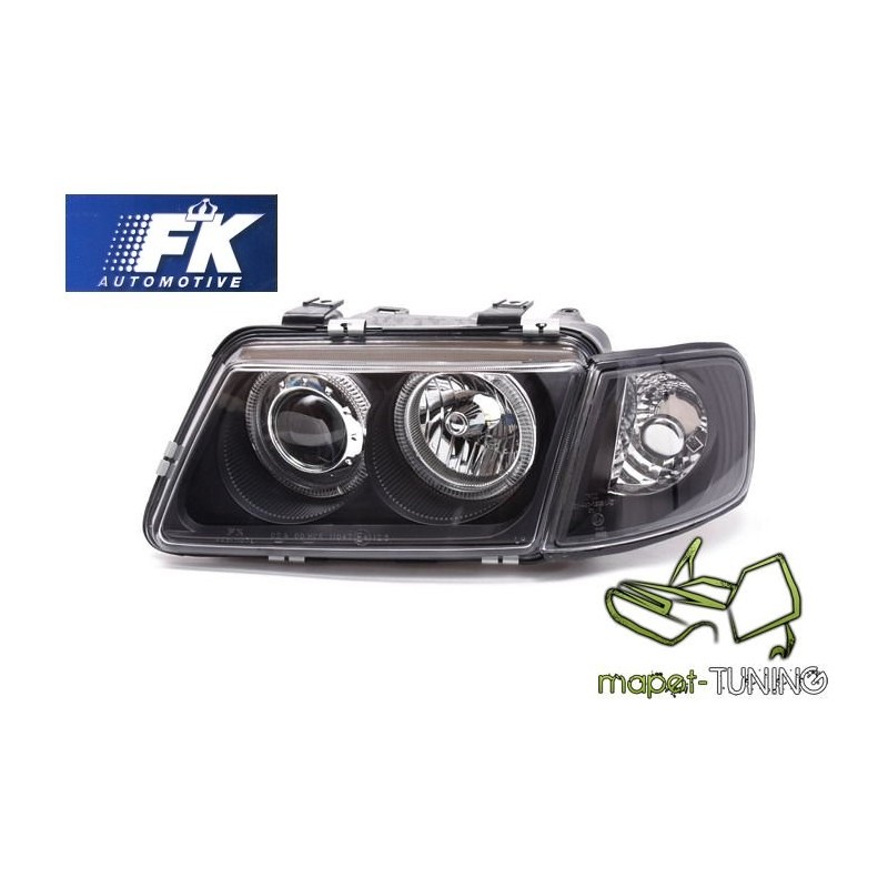 Audi A3 8L 96-00 Angel Eyes BLACK soczewkowe czarne DEPO LPAU10