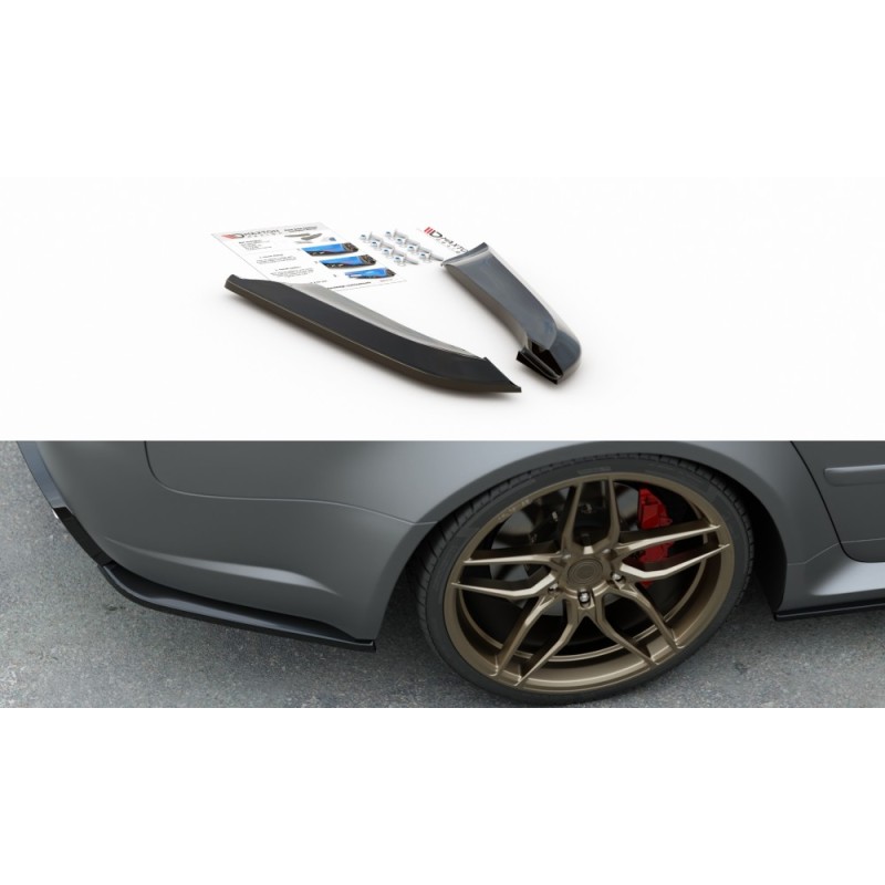 Splittery Boczne Tylnego Zderzaka ABS (ver.2) - Audi RS4 Sedan B7
