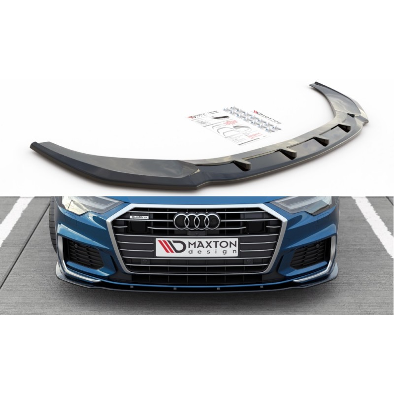 Przedni Splitter / dokładka ABS (ver.2) - Audi A6 C8 S-Line / S6 C8