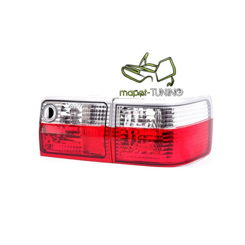 Audi 80 clearglass Red / White - czerwono białe LTAU19