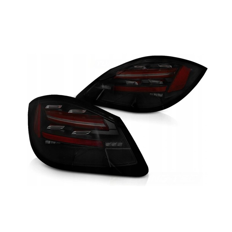 PORSCHE BOXSTER / CAYMAN 987 09-12 LED BAR BLACK-SMOKE SEQ LED  - diodowe  LDPO23