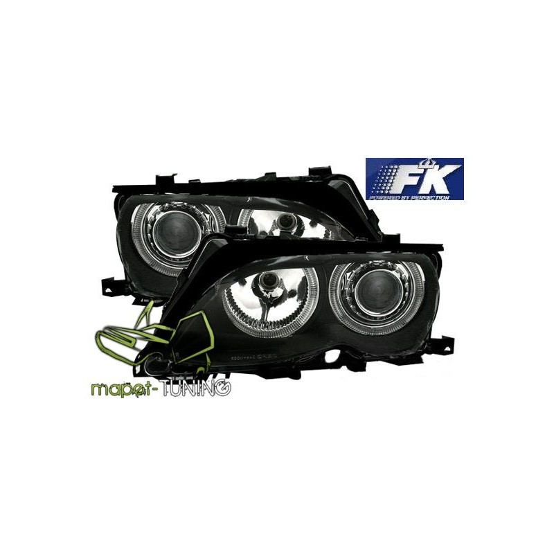 BMW E46 Coupe / Cabrio 01-03 Angel Eyes BLACK Ringi FK LPBM82