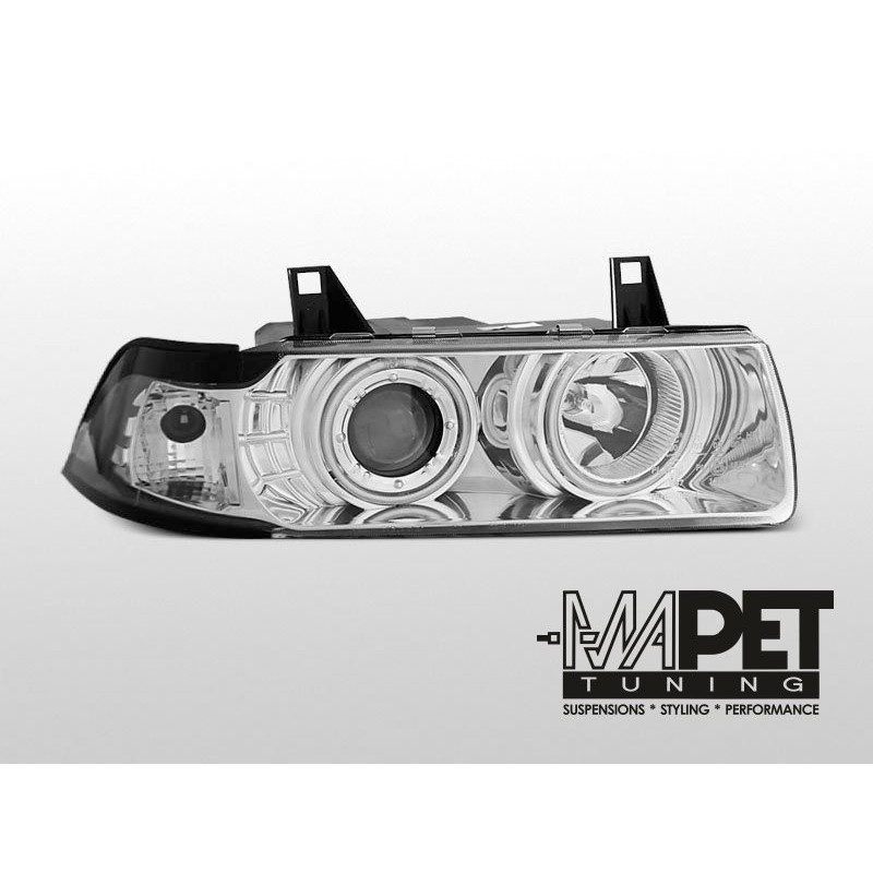 BMW E36 COUPE CABRIO clear CHROM Angel Eyes ringi CCFL BM69