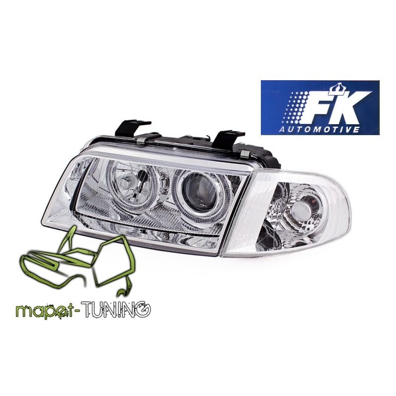 Audi A4 B5 95-99 clearglass Angel Eyes Chrom soczewkowe  LPAU09