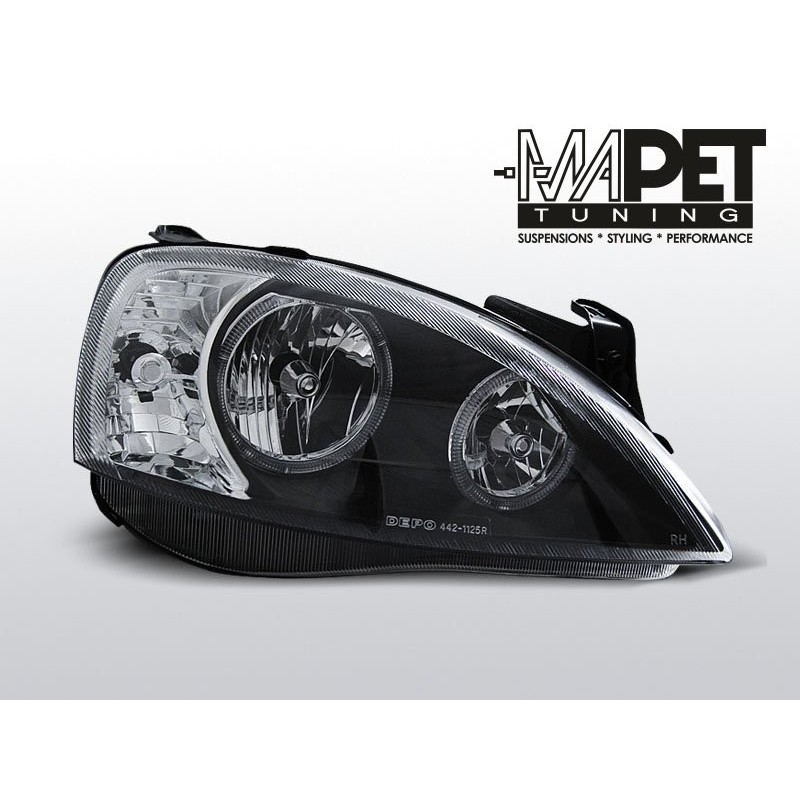 Opel Corsa C clearglass Black Angel Eyes LPOP93 DEPO