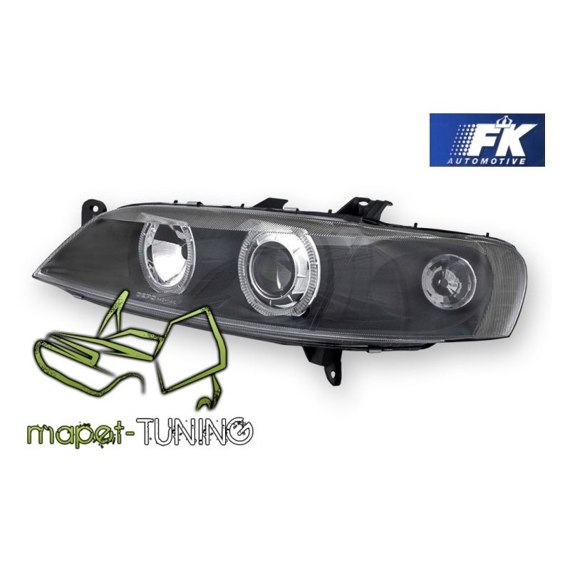 Opel Vectra B clearglass BLACK Angel Eyes  FK 99-02  LPOP84
