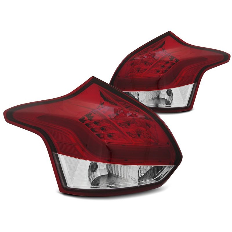 FORD FOCUS 3  HATCHBACK - RED / WHITE LED BAR  diodowe LDFO52