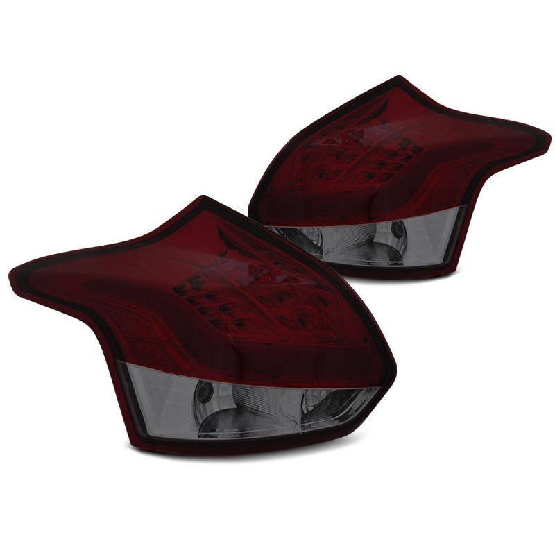 FORD FOCUS 3  HATCHBACK - RED SMOKED LED BAR  diodowe LDFO53