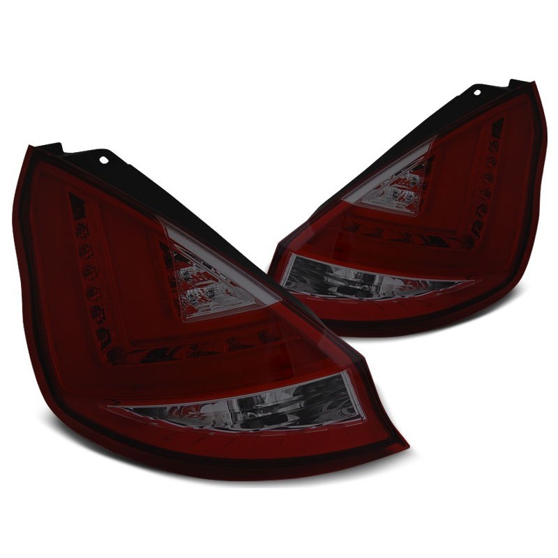 FORD FIESTA MK7 08-12 HB SMOKED RED LED BAR  diodowe LDFO46