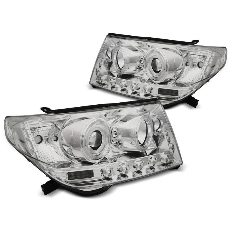 Toyota Land Cruiser 07- FJ200 CHROM LED Angel Eyes LPTO32