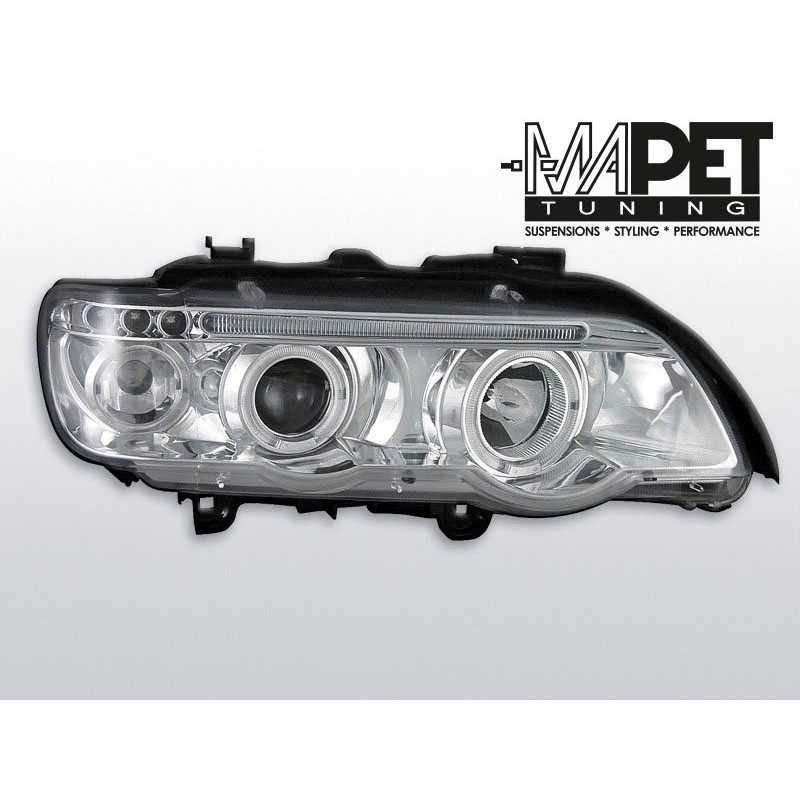 BMW E53 X5 Angel Eyes CHROM Ringi + LED LPBM42