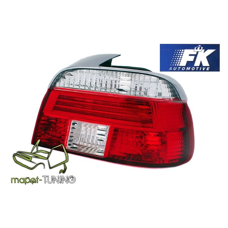 BMW E39 Sedan CLEAR Red / White - Czerwono / Białe DEPO FK LTBM49