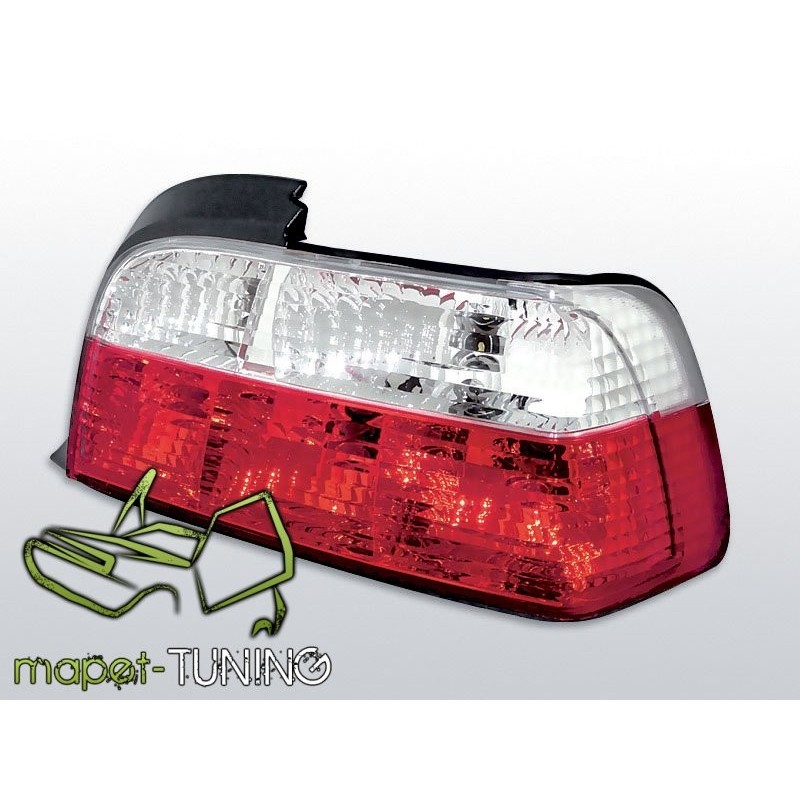 BMW E36 Coupe / Cabrio - clearglass Red/White LTBM02