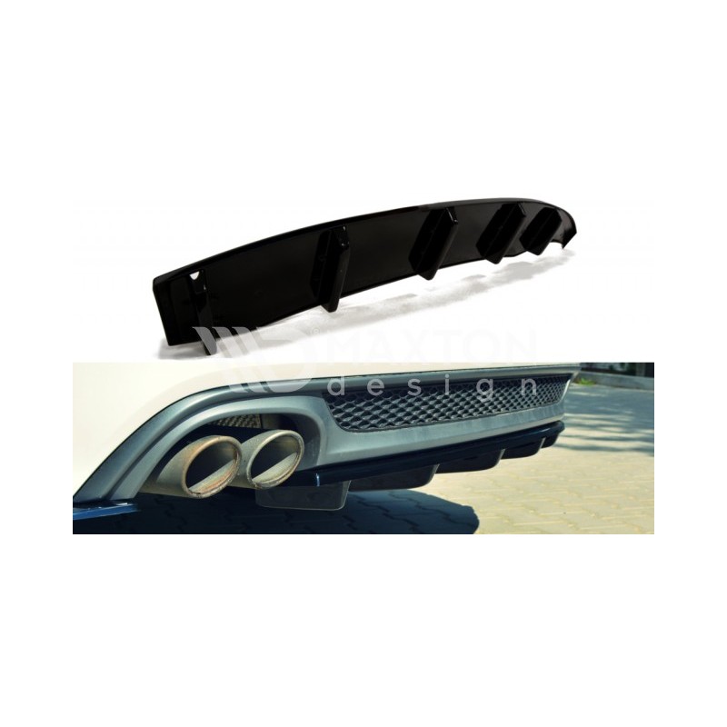 Dyfuzor Tylnego Zderzaka ABS - Audi A6 C7 S-line - wydech z 1 strony