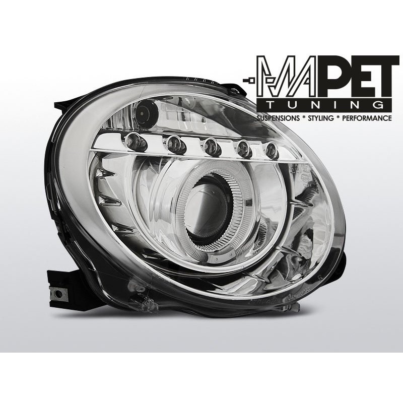Fiat 500 - CHROM LED soczewkowe LPFI21