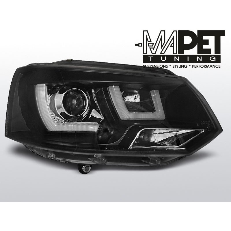 VW T5 2010- BLACK U-LED DRL - diodowe światła jazdy dziennej LPVWL2