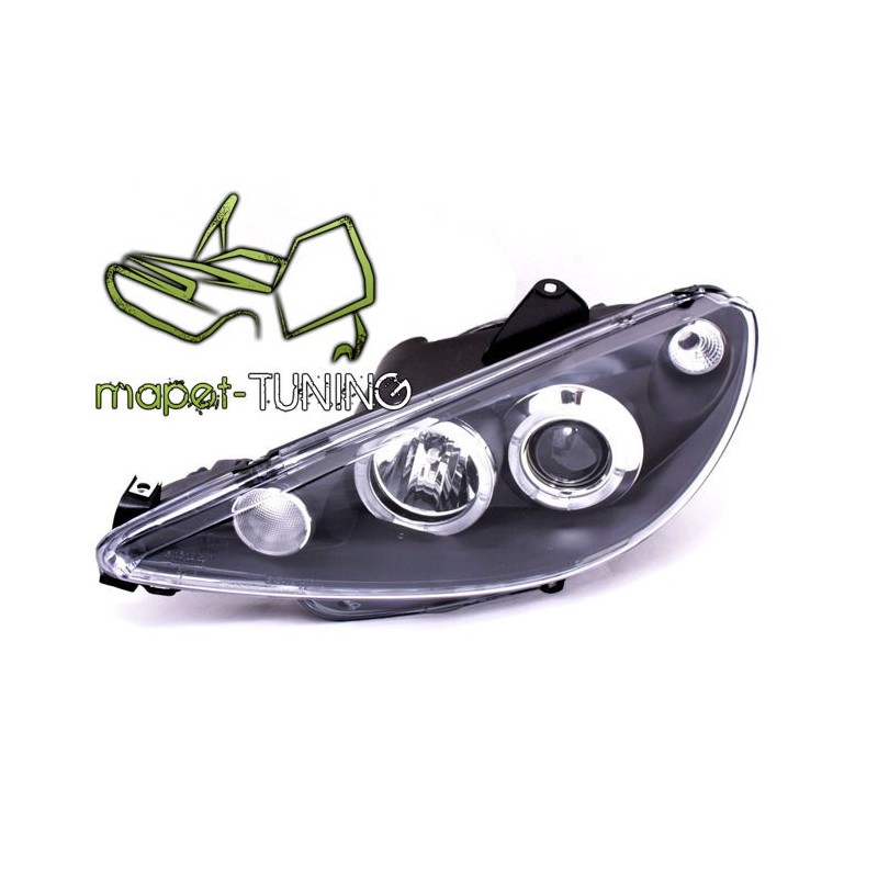 Peugeot 206 02- Angel Eyes Black - Ringi  LPPE03
