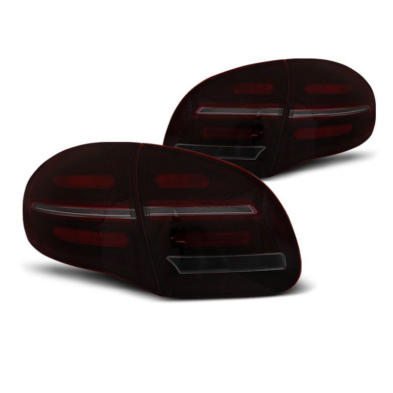 PORSCHE CAYENNE 10-15 BLACK RED SMOKE LED SEQ LDPO34