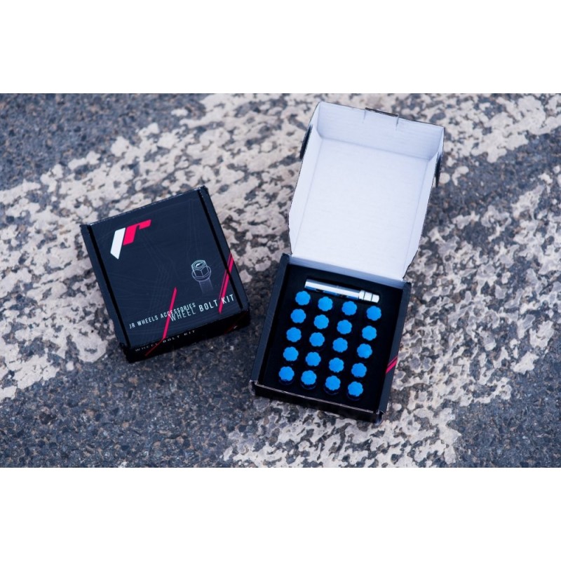 ŚRUBY JAPAN RACING do felg z wąskimi otworami M14x1,5 - BLUE / NIEBIESKIE