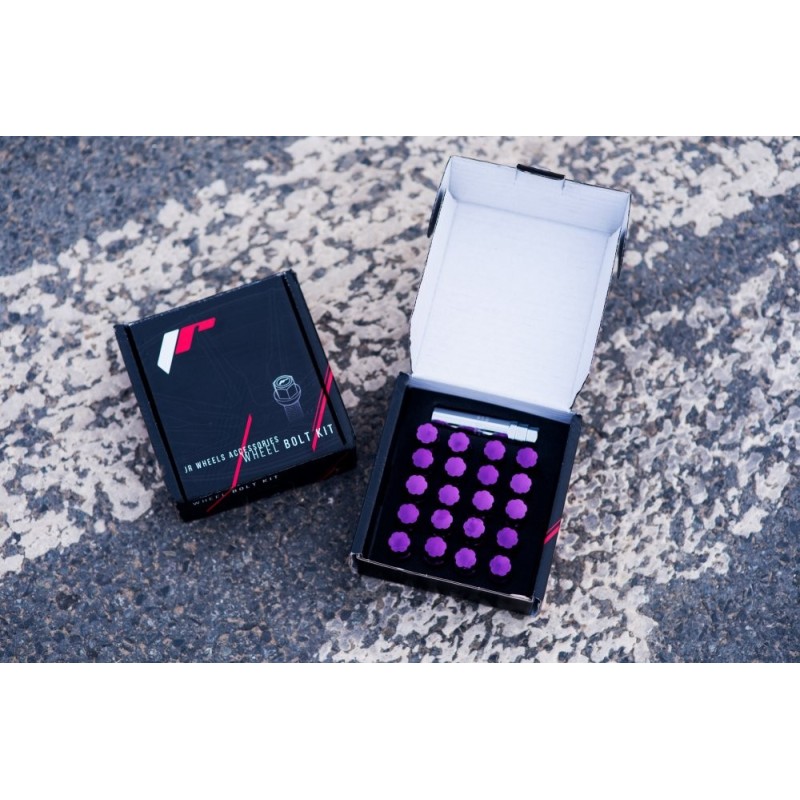ŚRUBY JAPAN RACING do felg z wąskimi otworami M12x1,25 - PURPLE / FIOLETOWE