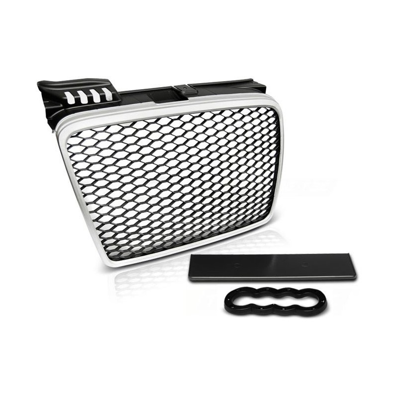 GRILL AUDI A4 B7 RS look 04-09 Silver / Srebrny Mat GRAU23