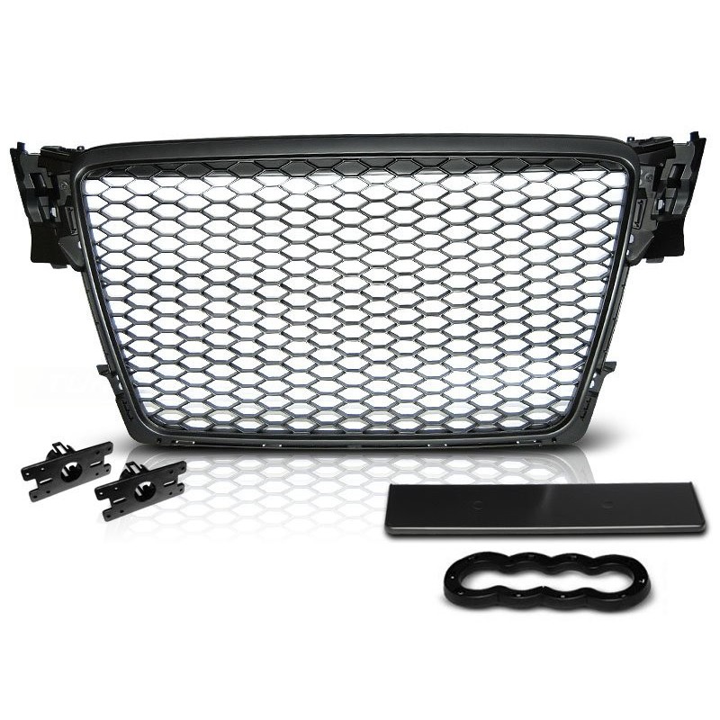 GRILL AUDI A4 B8 RS look 08-11 Czarny Mat GRAU01