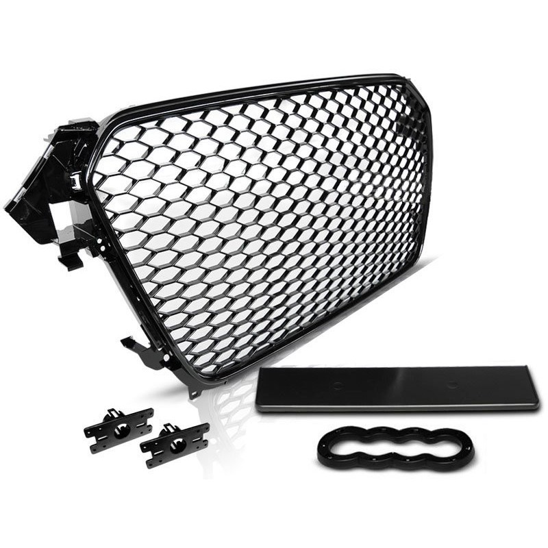 GRILL AUDI A4 B8 RS look 12-15 Czarny Połysk GRAU42