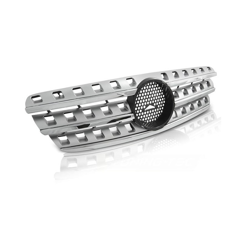GRILL Atrapa Mercedes M-klasa W163 98-05 AMG look Srebrny GRME12